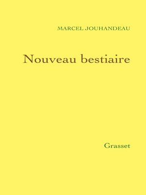 cover image of Nouveau bestiaire